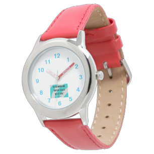 Relógio Inspiration Kid's Red Leather Strap Watch