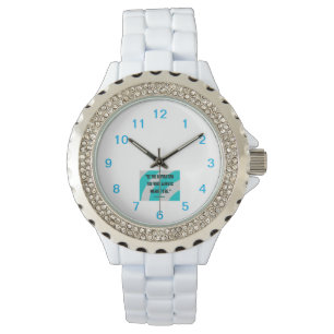 Relógio Inspiration Women's Rhinestone White Enamel Watch