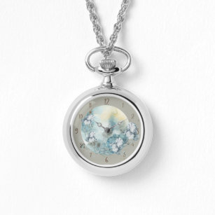 Relógio Iris Floral Moon Necklace Watch