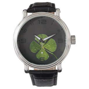 Relógio Irish Shamrock Four Leaf Clover Watch