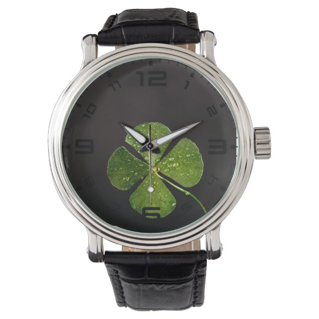 Relógio Irish Shamrock Four Leaf Clover Watch (Frente)