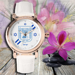 Relógio Israel fashion Watch, discagem hebraica, bandeira 