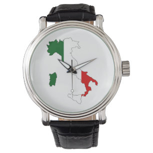 Relógio itália country flag map forma italiana