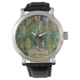 Relógio Jardim Monet Vetheuil Pintura Impressionista