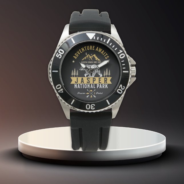Relógio Jasper National Park Alberta Canada Travel (Criador carregado)