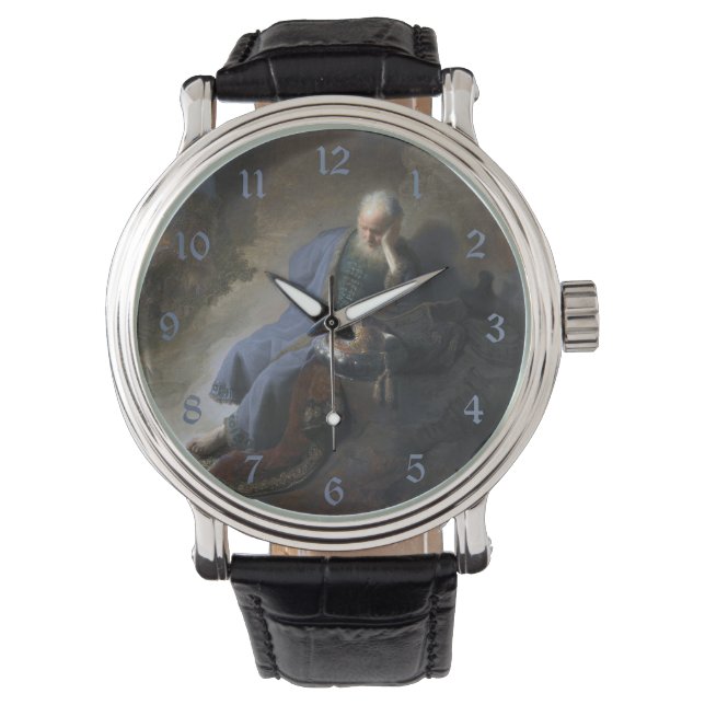 Relógio Jeremias lamentando a queda de Jerusalém, Rembrand (Frente)