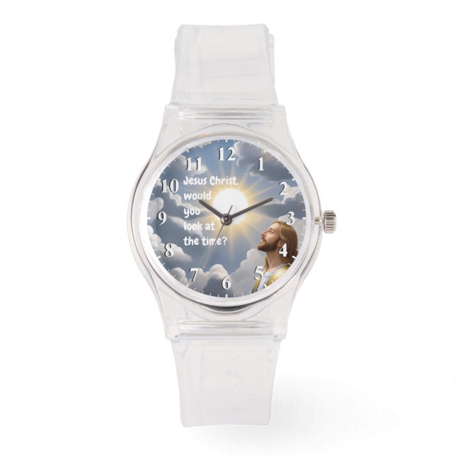 Relógio Jesus Cristo, você olharia para a Piada do tempo (Frente)