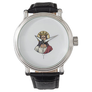 Relógio Jesus Crown Halo Vintage Engraving Shirt 2