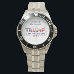 Relógio Jesus é o meu salvador é o meu presidente<br><div class="desc">O Jesus é meu salvador Trump é meu presidente Watch é um acessório ousado e expressivo para aqueles que querem mostrar sua fé e apoio político. Apresentando um design impressionante com texto claro e impactante, este relógio é perfeito para visto casual ou como um início de conversa. A construção durável...</div>