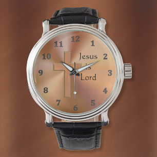 Relógio Jesus é senhor Cruz Observação para os homens