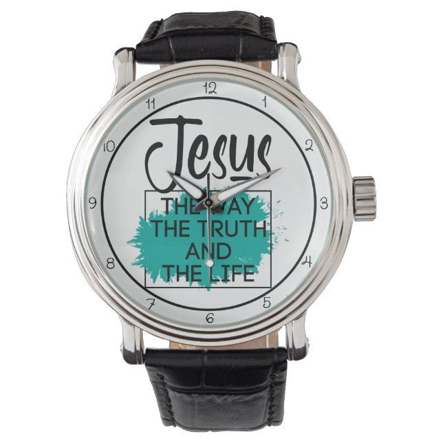 Relógio Jesus O Caminho A Verdade E A Vida Gráfico (Frente)