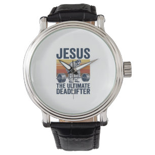 Relógio Jesus O Levantador de Peso Definitivo Camiseta de