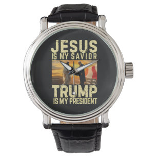 Relógio Jesus Trump - Jesus É Meu Senhor Salvador