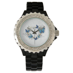 Relógio Jewelry Heart with Butterflies Morpho