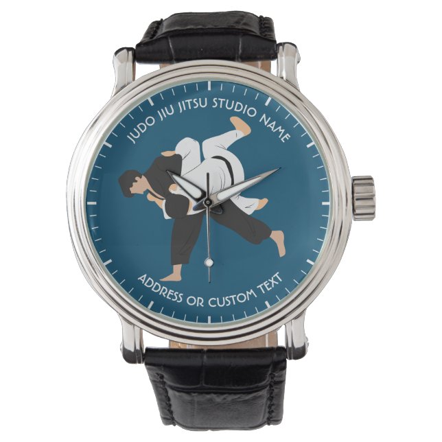 Relógio Jiu Jitsu Judo Martial Arts Studio (Frente)