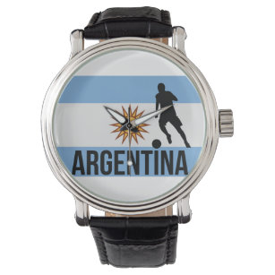 Relógio Jogador de futebol da Bandeira argentina usa ponto