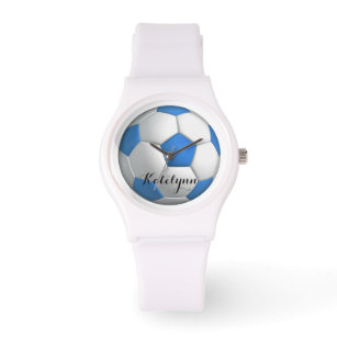 Relógio Jogador De Futebol Rapariga Azul Com Nome