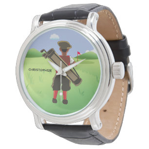 Relógio Jogador de golfe personalizado divertimento no