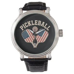 Relógio Jogador de Pickleball da Bandeira dos EUA
