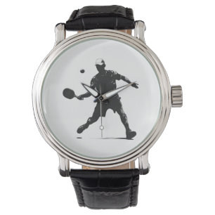 Relógio Jogador de Pickleball Silhout Design