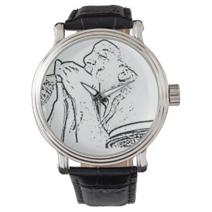 Relógio Jogador Harmonica com contorno do tambor