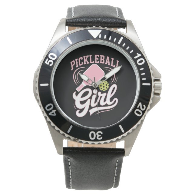Relógio Jogadora de Pickleball Menina (Frente)