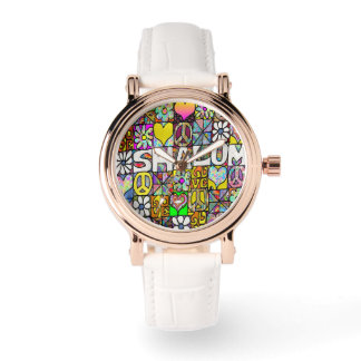 Relógio Judaica Retro 60s Psicedélica Shalom Watch