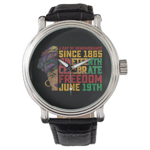 Relógio Juneteenth Um Dia De Lembrança Liberdade Negra