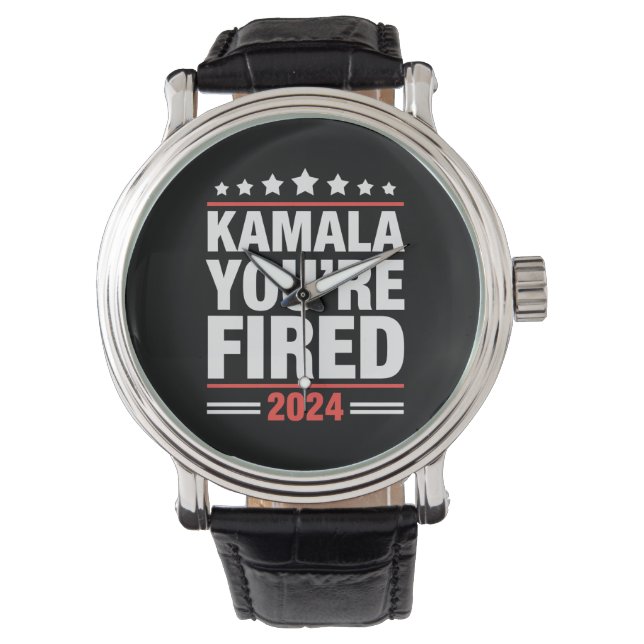 Relógio Kamala Você Está Demitida Kamala Harris 2024 (Frente)