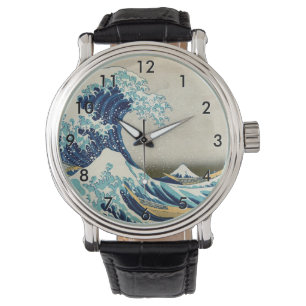 Relógio Katsushika Hokusai - A onda do Excelente de Kanaga