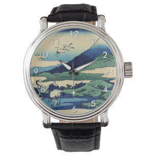 Relógio Katsushika Hokusai - Umegawa na província de Sagam