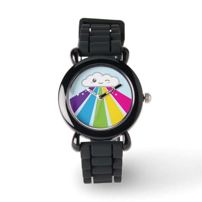 Relógio Kawaii Cloud e Rainbow Watch (Frente)
