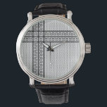 Relógio Keffiyeh Symbol of Palestine Resistance Pattern<br><div class="desc">Fast forward to the 1960s and the rise of the Palestinian resistance movement,  the prominent Palestinian politician,  Yasser Arafat,  further solidified this meaning behind the keffiyeh. The keffiyeh became Arafat’s personal trademark as he draped it over his right shoulder to resemble the pre-1948 map of Palestine.</div>