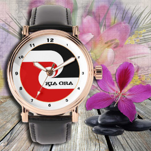 Relógio Kia Ora & Maori Flag watch, Moda da Nova Zelândia
