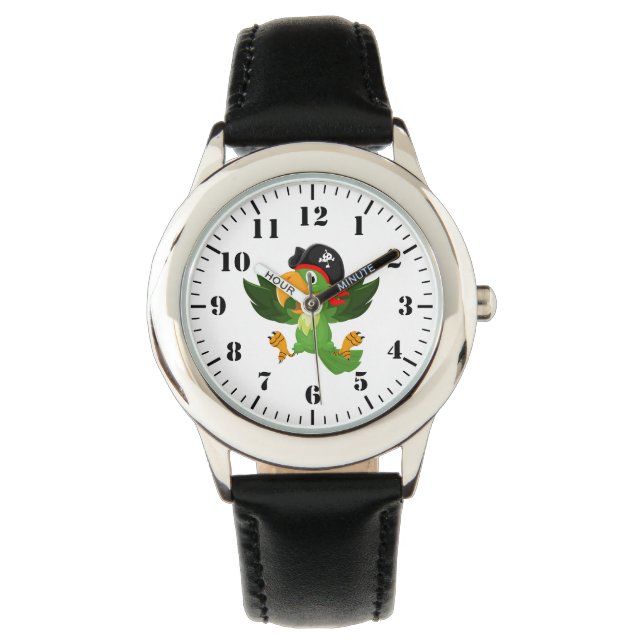 Relógio Kids Classic Watch-Pirate Parrot (Frente)