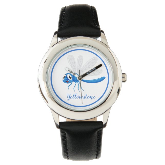 Relógio Kids Leather Watch Yellowstone Dragonfly (Frente)