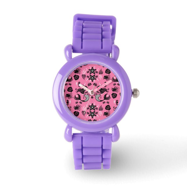 Relógio Kids Mermaid Pink (Frente)