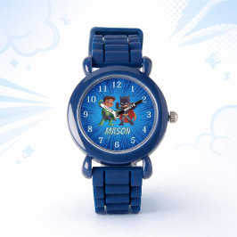 Relógio Kids Superhero Watch Custom Name Boys