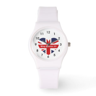 Relógio King Charles 111 Coronation England Flag Watch