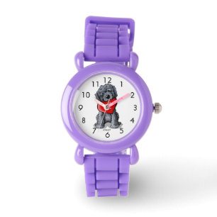 Relógio KiniArt Black DOODLEMOJI Heart Watch