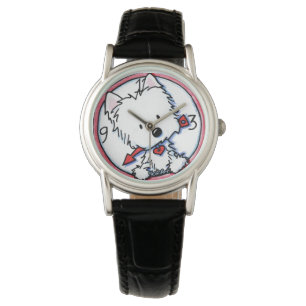 Relógio KiniArt Westie Time Wrist Watch