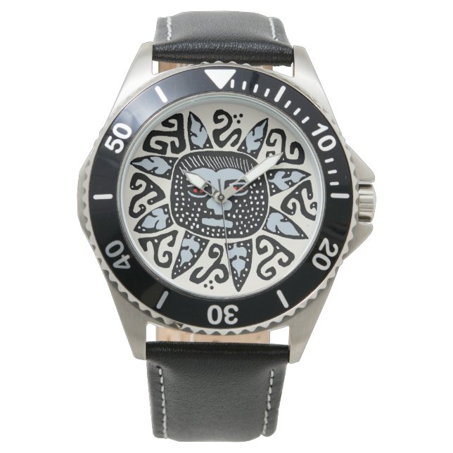 Relógio Kuna Indian Del Sol Leather Wrist (Frente)