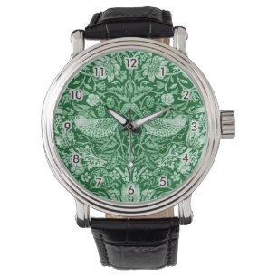 Relógio Ladrão de Morango Verde, William Morris