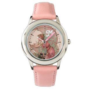 RELÓGIO LADY OF MOON WITH FLOWERS IN PINK MONOGRAM