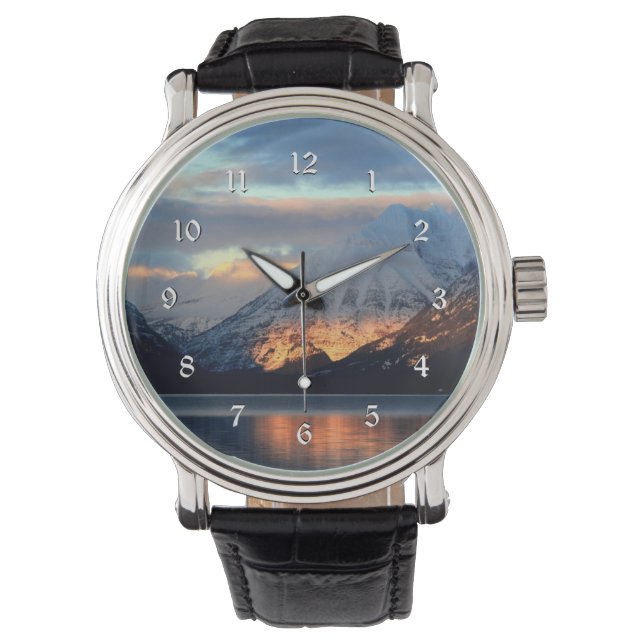 Relógio Lago McDonald, Parque Nacional Glacier (Frente)