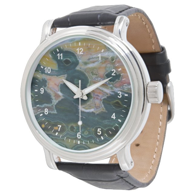 Relógio Laje de Ocean Jasper (Angular)