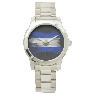 Relógio Lançamento da bandeira de El Salvador, bandeira n