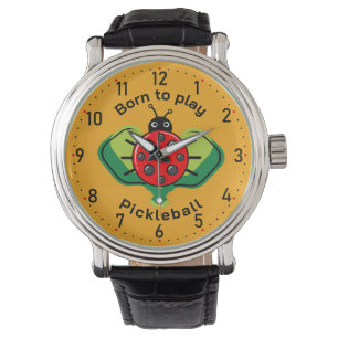 Relógio 🐞 laranja de ladybug de picleball