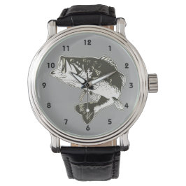 Relógio Largemouth Bass Sport Fishing Fun