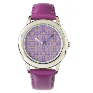 Relógio Lavanda Faux Lace Stainless Steel Puro